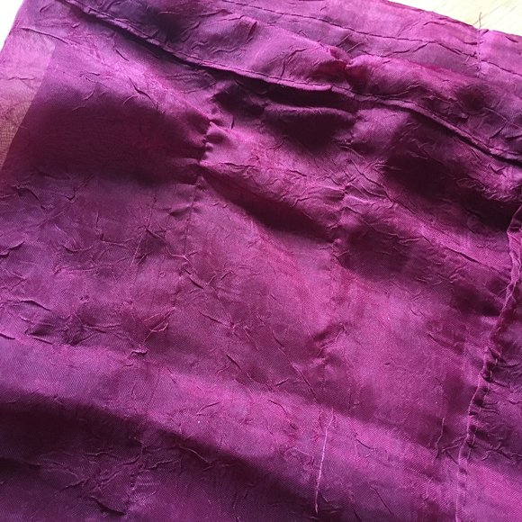 Six Shabby Chic Long Crushed Voile Curtain Panels - Picture 8 of 12